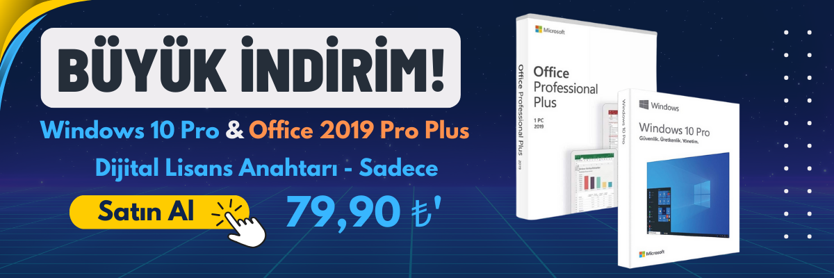 Softexen indirim - Windows 10 Pro + Offie 2019 Pro Plus 2